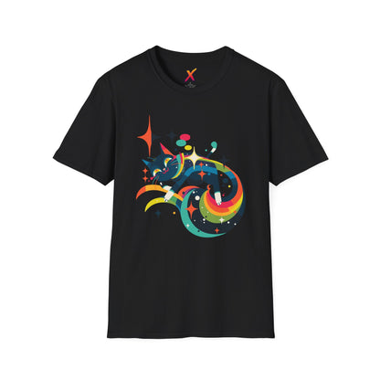 Rainbow Space Cat T-Shirt